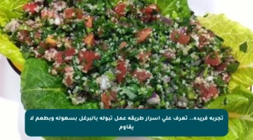 تجربة فريدة.. تعرف على أسرار طريقة عمل تبولة بالبرغل بسهولة وبطعم لا يقاوم